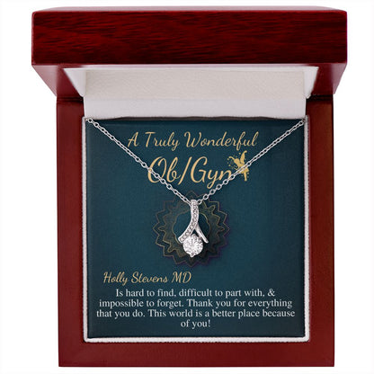 ObGyn Gift Necklace | Gift for Obstetrician Gynecologist | Gift for Ob/Gyn Necklace | A Truly Wonderful Ob/Gyn Gift, Alluring Beauty #0707 Holly Stevens MD