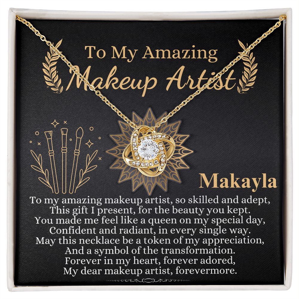 Wedding Makeup Artist Gifts, Present for Makeup Artist from Bride, Thank You Wedding Makeup Artist Gift from Bride, Beautician Gift Makayla