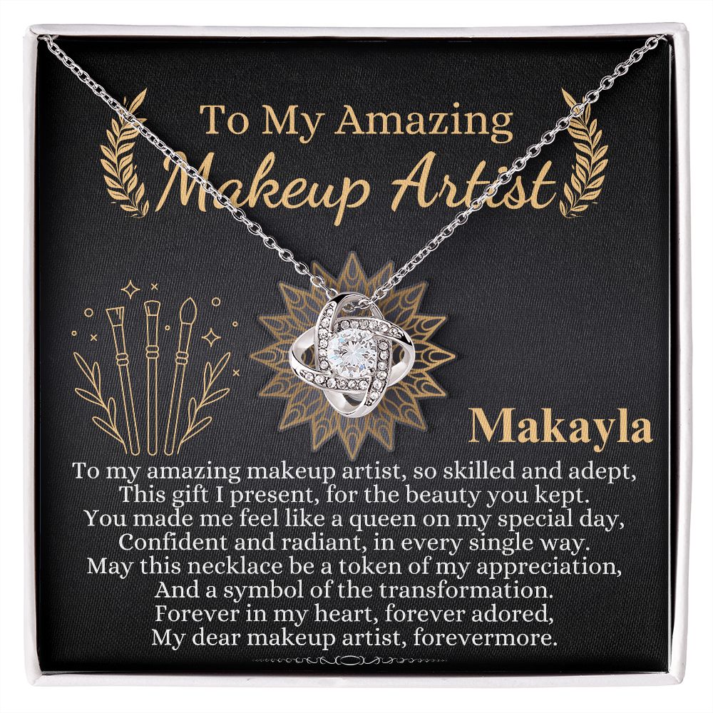 Wedding Makeup Artist Gifts, Present for Makeup Artist from Bride, Thank You Wedding Makeup Artist Gift from Bride, Beautician Gift Makayla