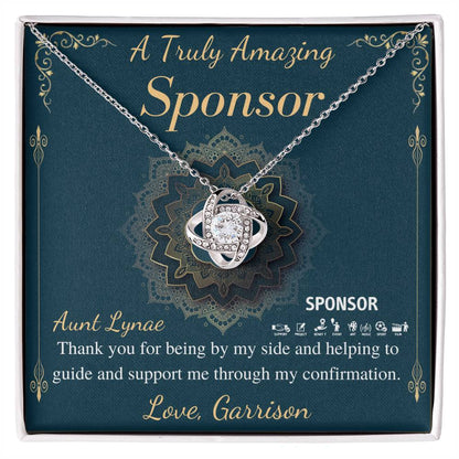 Confirmation Sponsor Gift for Women Sponsor Confirmation Necklace Gifts for Sponsors Religious Thank You Gift, Christmas Gift for Her #0743 Garrison