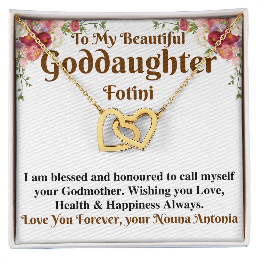 Goddaughter Wedding Day Gift From Godmother, To My Beautiful Goddaughter Gift, Goddaughter Necklace on Her Wedding, Godmother Of the Bride Fotini