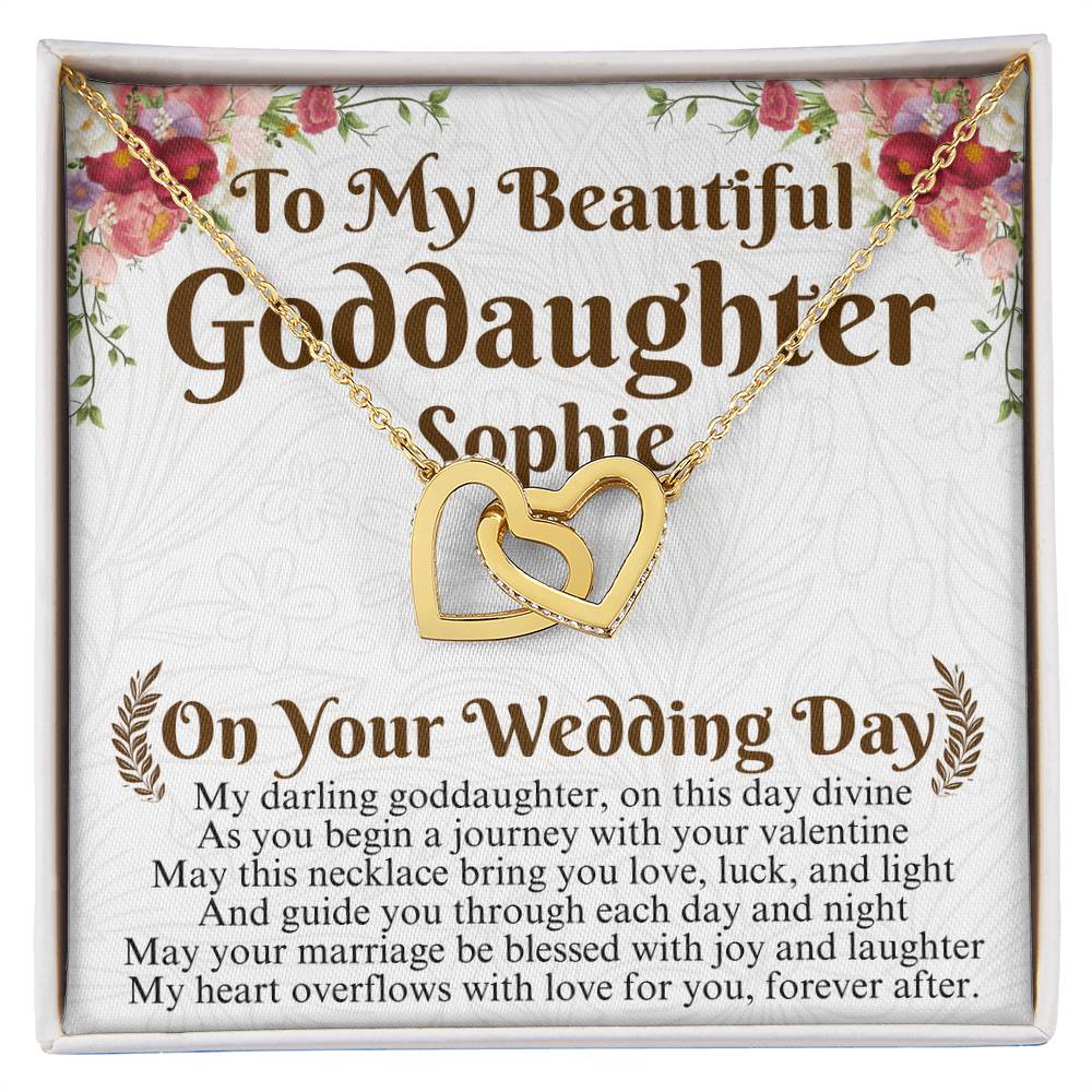 Goddaughter Wedding Day Gift From Godmother, To My Beautiful Goddaughter Gift, Goddaughter Necklace on Her Wedding, Godmother Of the Bride Sophie