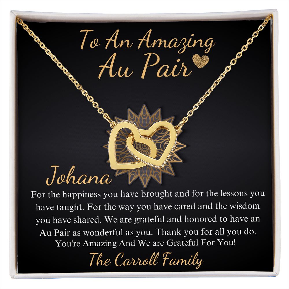 Au Pair Gift, Au Pair Necklace, Thank You Gift for Au Pair, Child Care Gift, Au Pair Appreciation, Au Pair Jewelry, Christmas Gift #0720 The Carroll Family