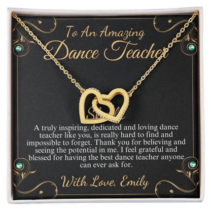 Dance Teacher Gift | Gift for Ballet Teacher | Dance Recital Gift for Dance Teacher Necklace | Amazing Dance Teacher Gift Christmas #0757 Emily