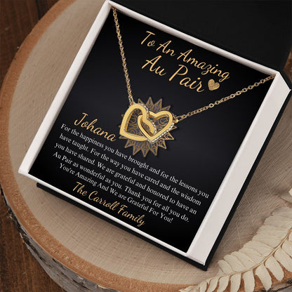 Au Pair Gift, Au Pair Necklace, Thank You Gift for Au Pair, Child Care Gift, Au Pair Appreciation, Au Pair Jewelry, Christmas Gift #0720 The Carroll Family