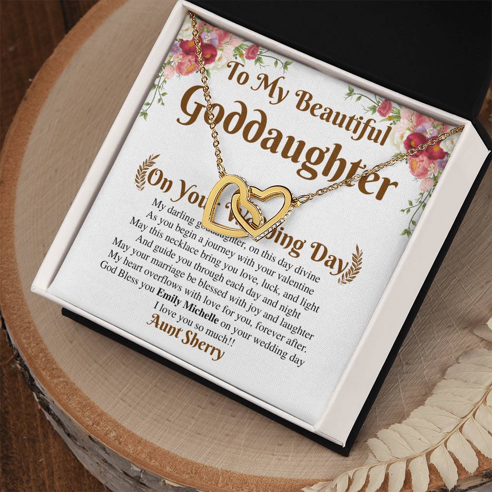 Goddaughter Wedding Day Gift From Godmother, To My Beautiful Goddaughter Gift, Goddaughter Necklace on Her Wedding, Godmother Of the Bride Aunt Sherry