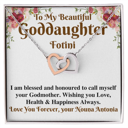 Goddaughter Wedding Day Gift From Godmother, To My Beautiful Goddaughter Gift, Goddaughter Necklace on Her Wedding, Godmother Of the Bride Fotini