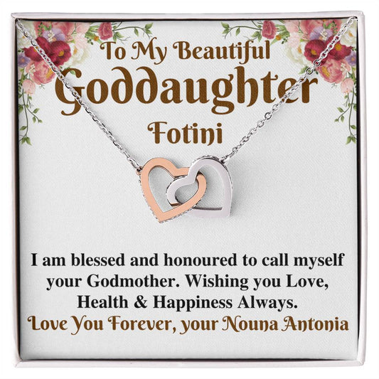 Goddaughter Wedding Day Gift From Godmother, To My Beautiful Goddaughter Gift, Goddaughter Necklace on Her Wedding, Godmother Of the Bride Fotini