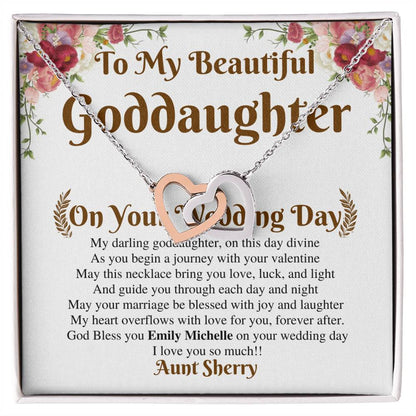 Goddaughter Wedding Day Gift From Godmother, To My Beautiful Goddaughter Gift, Goddaughter Necklace on Her Wedding, Godmother Of the Bride Aunt Sherry