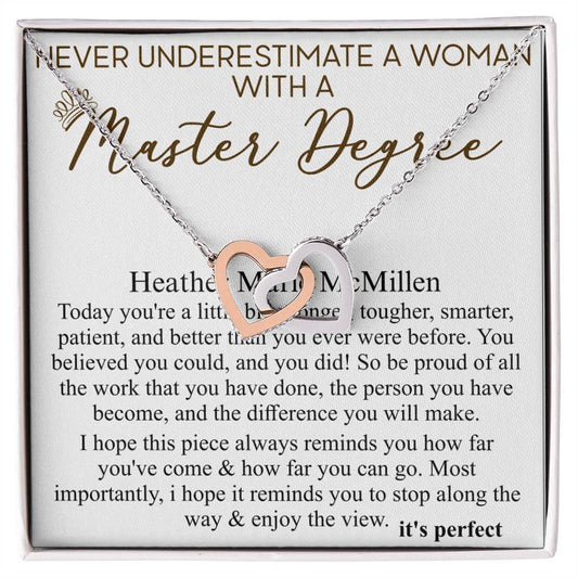 Masters Graduation Gift, Grad Gift for Her, Masters Degree Graduation, Graduation Gift Masters, Master Degree Necklace, MS MA Degree Gift Heather Marie McMillen1