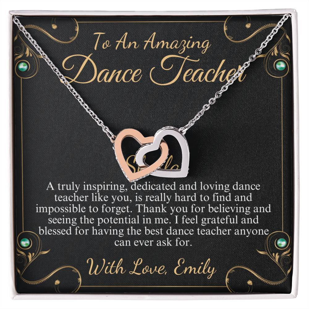 Dance Teacher Gift | Gift for Ballet Teacher | Dance Recital Gift for Dance Teacher Necklace | Amazing Dance Teacher Gift Christmas #0757 Emily