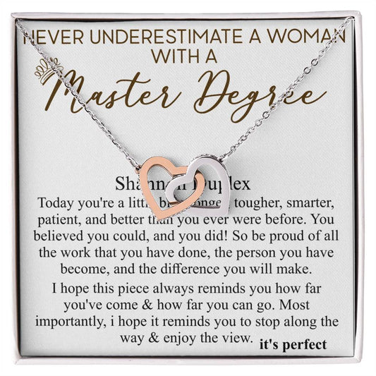 Masters Graduation Gift, Grad Gift for Her, Masters Degree Graduation, Graduation Gift Masters, Master Degree Necklace, MS MA Degree Gift Shannon Duplex