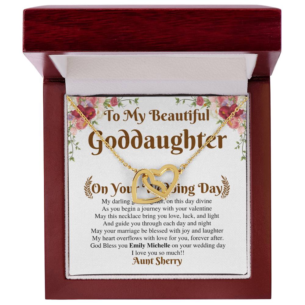 Goddaughter Wedding Day Gift From Godmother, To My Beautiful Goddaughter Gift, Goddaughter Necklace on Her Wedding, Godmother Of the Bride Aunt Sherry