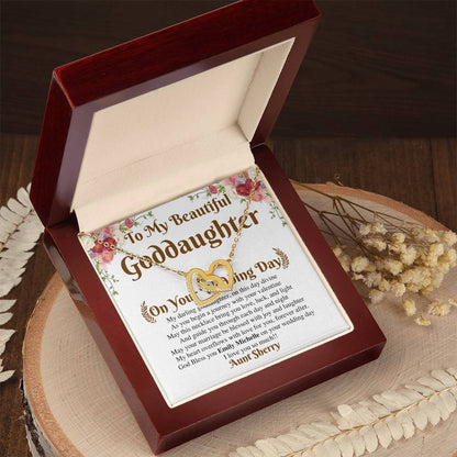 Goddaughter Wedding Day Gift From Godmother, To My Beautiful Goddaughter Gift, Goddaughter Necklace on Her Wedding, Godmother Of the Bride Aunt Sherry