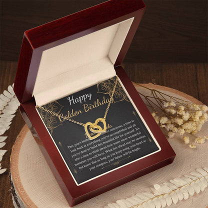 Golden Birthday Gift Necklace, Happy Golden Birthday, Golden Birthday Jewelry,Special Gift,Golden Birthday Present,Link Heart Necklace #0648 Dear Isabela