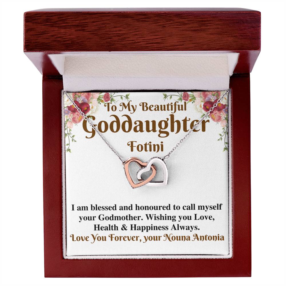 Goddaughter Wedding Day Gift From Godmother, To My Beautiful Goddaughter Gift, Goddaughter Necklace on Her Wedding, Godmother Of the Bride Fotini