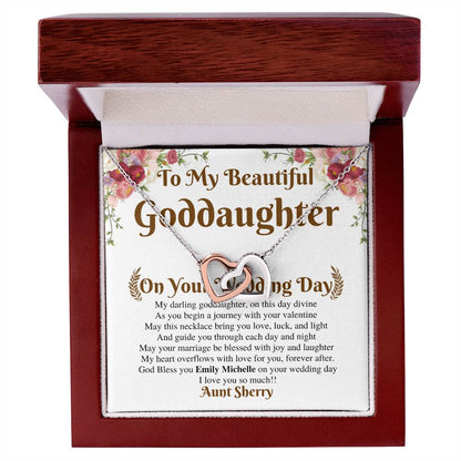 Goddaughter Wedding Day Gift From Godmother, To My Beautiful Goddaughter Gift, Goddaughter Necklace on Her Wedding, Godmother Of the Bride Aunt Sherry