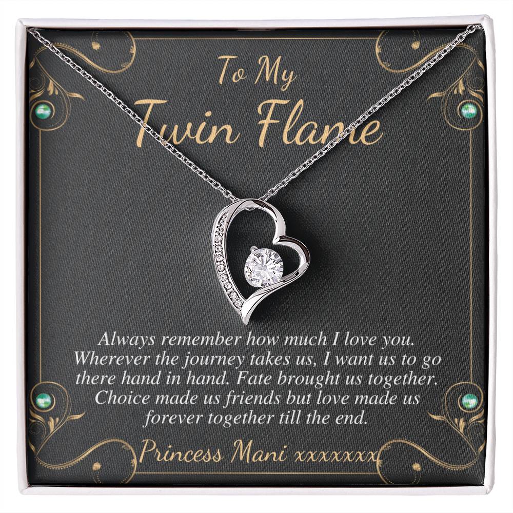 Gift For Meaningful Twin Flame Heart Necklace, Gift for Wife, Twin Flame Jewelry, Twin Flame Gift, To My Twin Flame, Christmas Gift for Her Princess Mani xxxxxxx