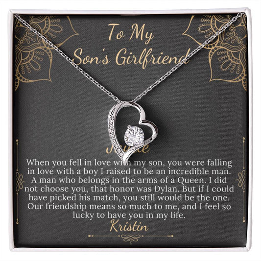 To My Son's Girlfriend Necklace, Son's Girlfriend Christmas Gift, Sons Girlfriend Gift, Gift For Son's Girlfriend, Birthday Gift #0530 daylan