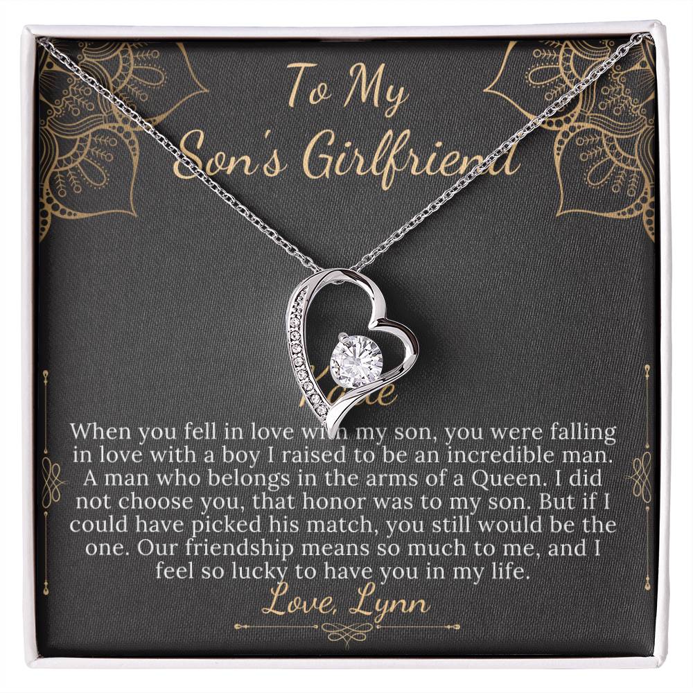 To My Son's Girlfriend Necklace, Son's Girlfriend Christmas Gift, Sons Girlfriend Gift, Gift For Son's Girlfriend, Birthday Gift #0530 Lynn