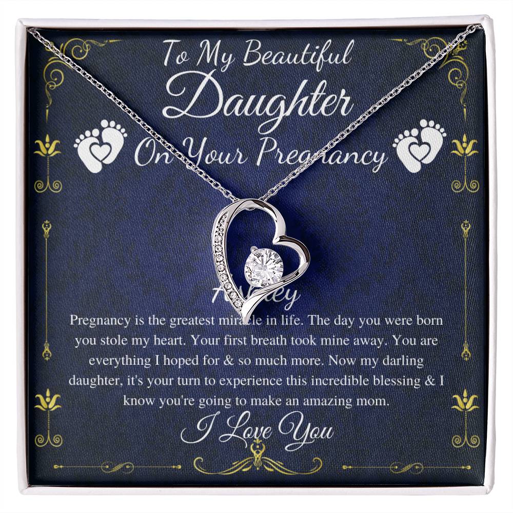 Daughter Pregnancy Gift for Daughter Baby Shower Gift for Mom to be Gift for Expecting Mom Gift Pregnant Daughter Gift from Mom, Heart #0212 Ashley