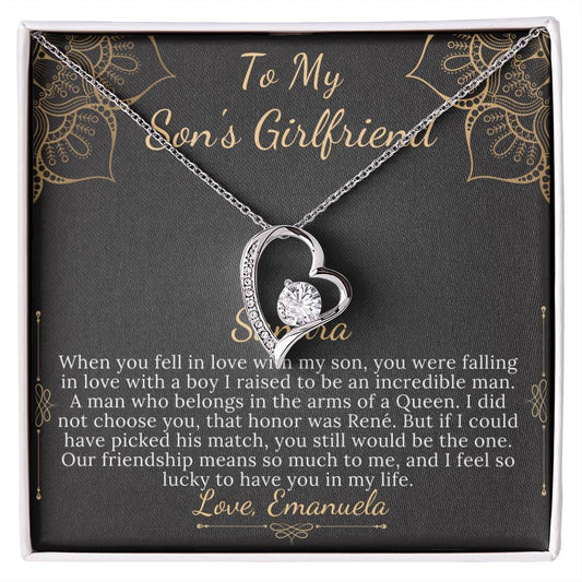 To My Son's Girlfriend Necklace, Son's Girlfriend Christmas Gift, Sons Girlfriend Gift, Gift For Son's Girlfriend, Birthday Gift #0530 Emanuela