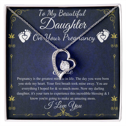 Daughter Pregnancy Gift for Daughter Baby Shower Gift for Mom to be Gift for Expecting Mom Gift Pregnant Daughter Gift from Mom, Heart #0212 Emilie