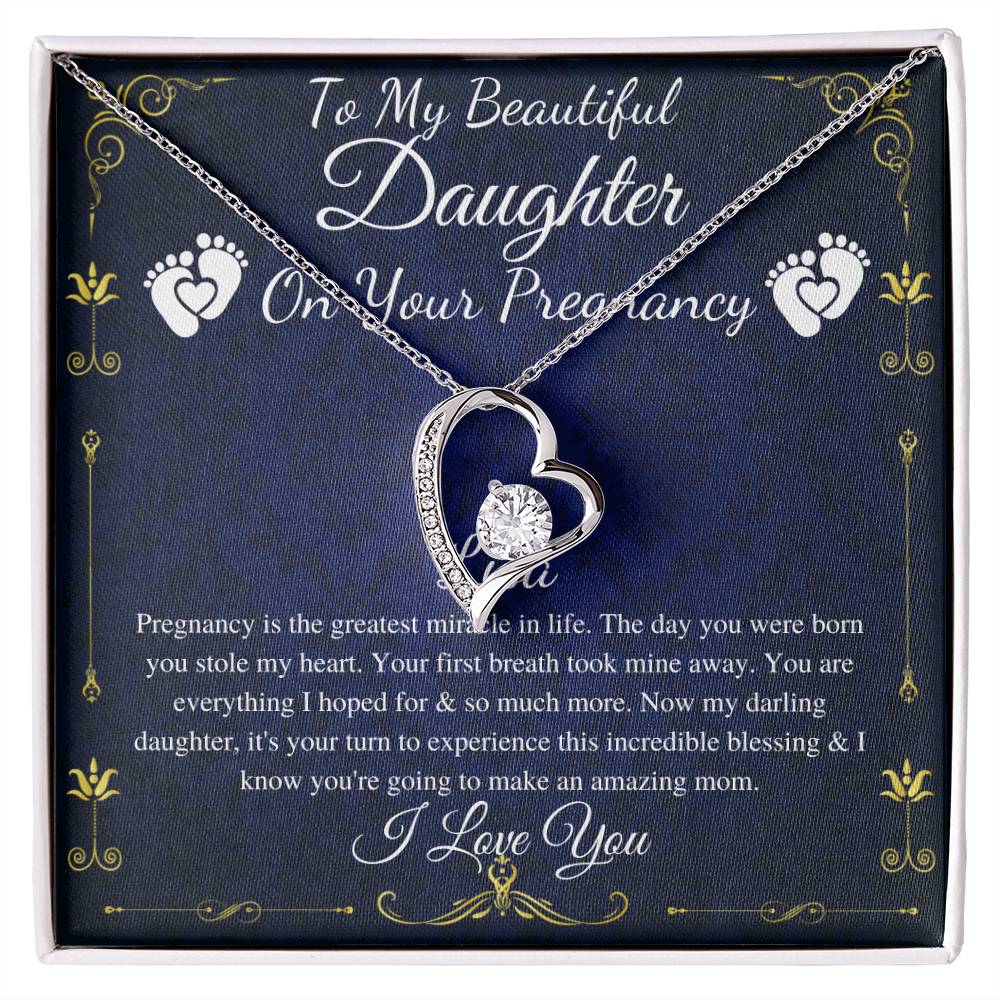 Daughter Pregnancy Gift for Daughter Baby Shower Gift for Mom to be Gift for Expecting Mom Gift Pregnant Daughter Gift from Mom, Heart #0212 Lisa