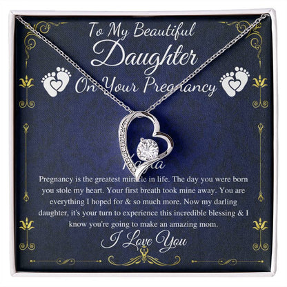 Daughter Pregnancy Gift for Daughter Baby Shower Gift for Mom to be Gift for Expecting Mom Gift Pregnant Daughter Gift from Mom, Heart #0212 Kayla