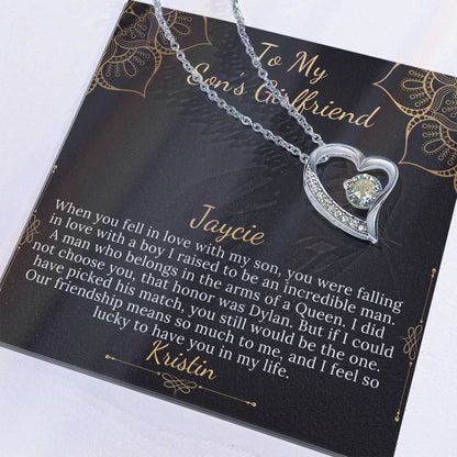 To My Son's Girlfriend Necklace, Son's Girlfriend Christmas Gift, Sons Girlfriend Gift, Gift For Son's Girlfriend, Birthday Gift #0530 daylan