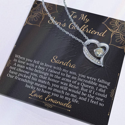 To My Son's Girlfriend Necklace, Son's Girlfriend Christmas Gift, Sons Girlfriend Gift, Gift For Son's Girlfriend, Birthday Gift #0530 Emanuela