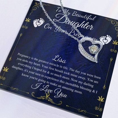 Daughter Pregnancy Gift for Daughter Baby Shower Gift for Mom to be Gift for Expecting Mom Gift Pregnant Daughter Gift from Mom, Heart #0212 Lisa