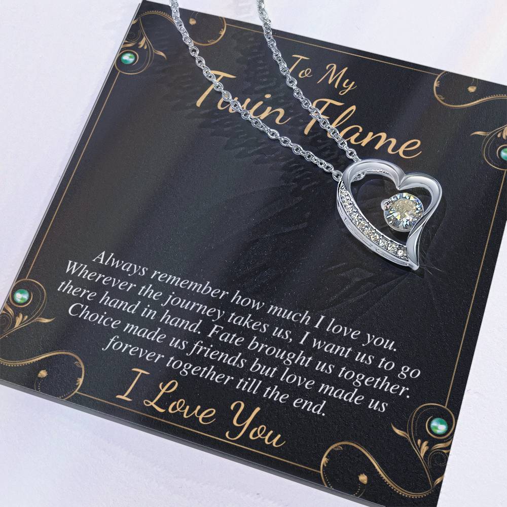 Gift For Meaningful Twin Flame Heart Necklace, Gift for Wife, Twin Flame Jewelry, Twin Flame Gift, To My Twin Flame, Christmas Gift for Her Princess Mani xxxxxxx