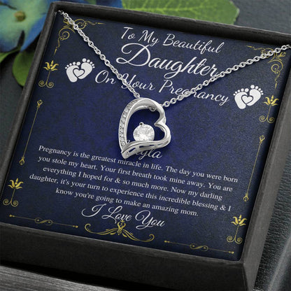 Daughter Pregnancy Gift for Daughter Baby Shower Gift for Mom to be Gift for Expecting Mom Gift Pregnant Daughter Gift from Mom, Heart #0212 Kayla