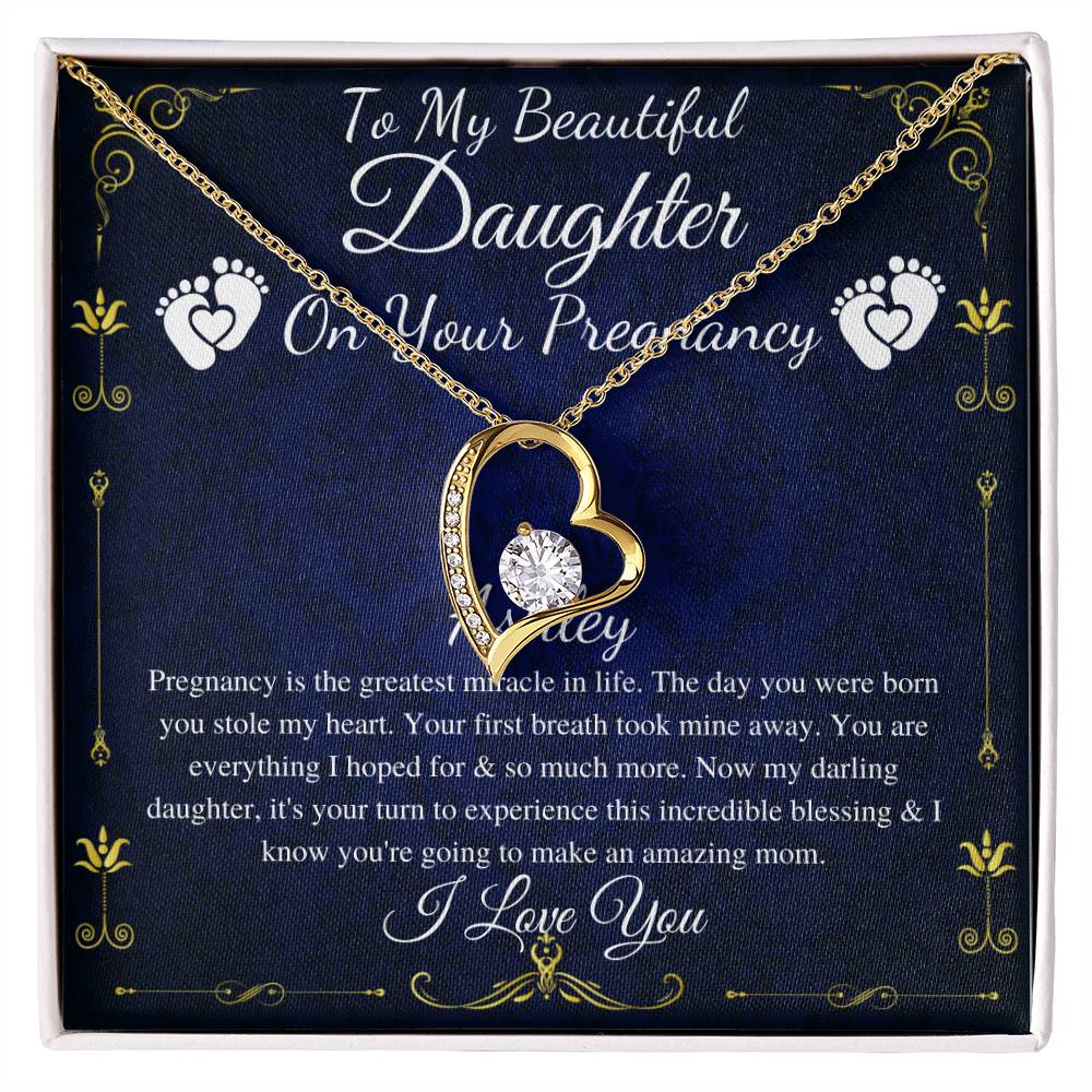 Daughter Pregnancy Gift for Daughter Baby Shower Gift for Mom to be Gift for Expecting Mom Gift Pregnant Daughter Gift from Mom, Heart #0212 Ashley