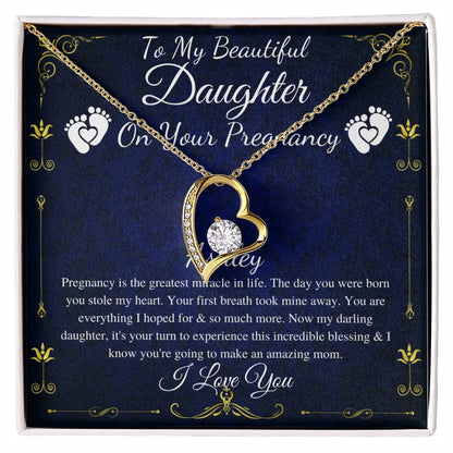 Daughter Pregnancy Gift for Daughter Baby Shower Gift for Mom to be Gift for Expecting Mom Gift Pregnant Daughter Gift from Mom, Heart #0212 Ashley