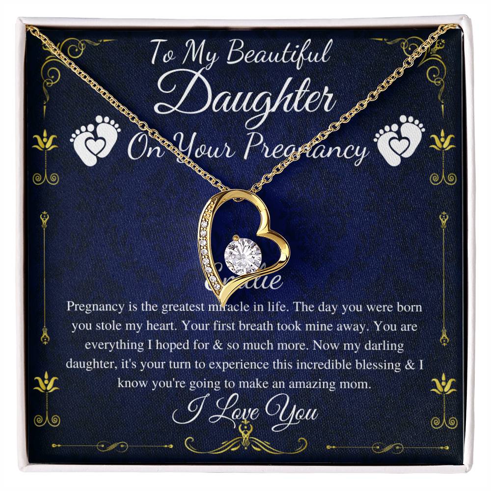 Daughter Pregnancy Gift for Daughter Baby Shower Gift for Mom to be Gift for Expecting Mom Gift Pregnant Daughter Gift from Mom, Heart #0212 Emilie