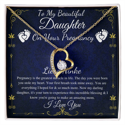 Daughter Pregnancy Gift for Daughter Baby Shower Gift for Mom to be Gift for Expecting Mom Gift Pregnant Daughter Gift from Mom, Heart #0212 Lieve Ninke