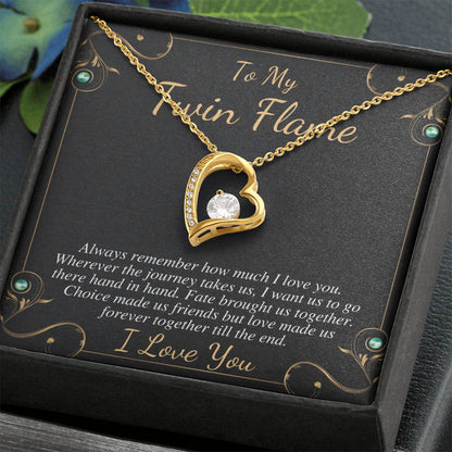 Gift For Meaningful Twin Flame Heart Necklace, Gift for Wife, Twin Flame Jewelry, Twin Flame Gift, To My Twin Flame, Christmas Gift for Her Princess Mani xxxxxxx