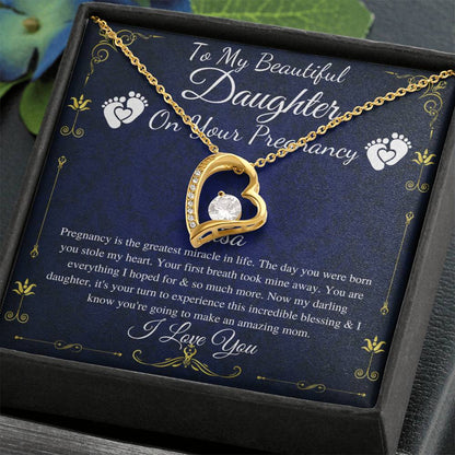 Daughter Pregnancy Gift for Daughter Baby Shower Gift for Mom to be Gift for Expecting Mom Gift Pregnant Daughter Gift from Mom, Heart #0212 Lisa