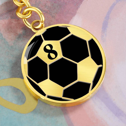 Soccer Keychain With Number, Soccer Lover Gift, Soccer Gift For Girls, For Boys, Personalized Soccer Keychain, Valentine's Day Gift Keychain 8