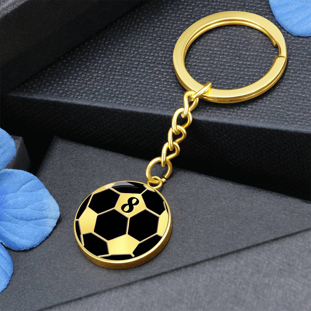 Soccer Keychain With Number, Soccer Lover Gift, Soccer Gift For Girls, For Boys, Personalized Soccer Keychain, Valentine's Day Gift Keychain 8